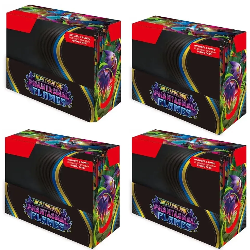 2026 360 unids/set Tarjeta de Pokémon MEGA EVOLUCIÓN pregrupo SCARLET & VIOLE 151 PHANTASMA FLAMES prismático inglés Booster Tarjeta de batalla — image 1
