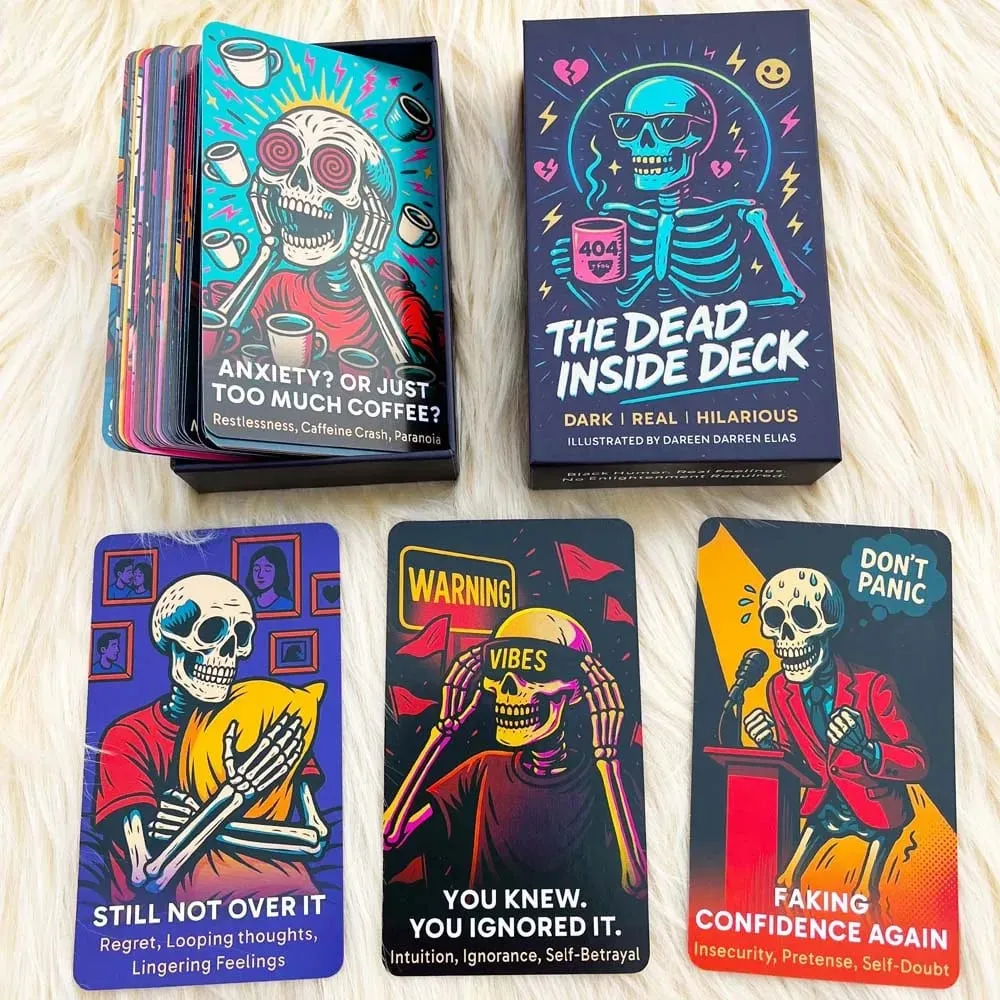 The Dead Inside Deck Kad Tarot 54 Kad 13x8cm Ramalan Rangka Oracle Meet Death Di Bawah Dek Permainan Kad — image 2