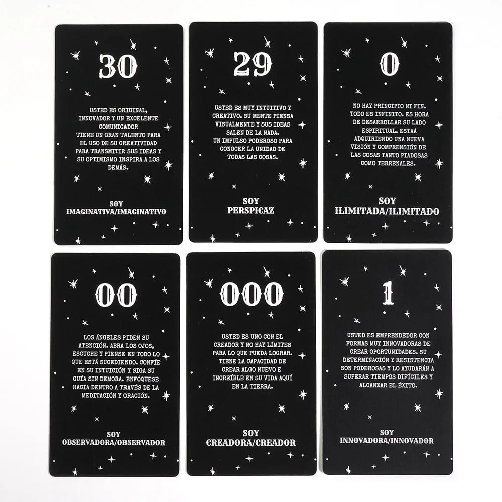Oráculo en Español Mensajes de Número de Ángel 53 Cartas Números Angelicales Angel Number Messages Tarot Cards Deck Future Te — image 4