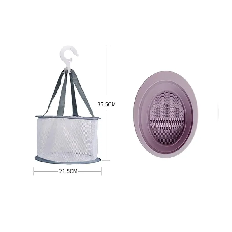 Make-up Pinsel Schwamm Mixer Puff Reiniger Make-Up-Tools Waschen Reinigung Flüssigkeit Schüssel Luft Trocknen Netto Set Für Pulver Lidschatten — image 8