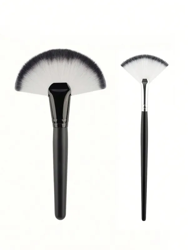 1/2pcs Grande Ventilatore Pennelli per Trucco Fondotinta viso Fard Pennello per correttore Strumenti per cosmetici Pincel Pennello per trucco a setole morbide — image 11