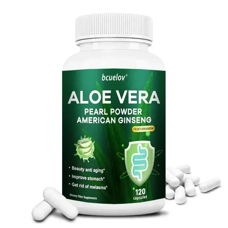 Aloe Vera ekstrakt kapsler hjælper med at lindre forstoppelse tyktarmsrensning og afgiftning og styrer vægtmetabolisme