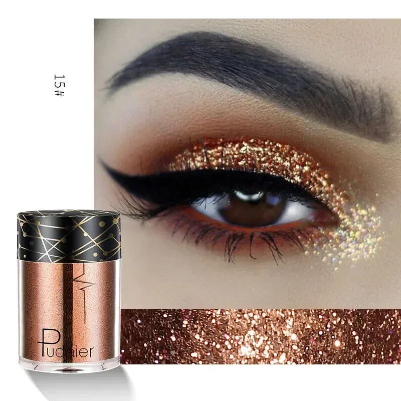 Ny Glitter Øjenskygge Professionel Makeup Monokrom skinnende Øjenskygge Pailletter Universal Party Cosmetic — image 10