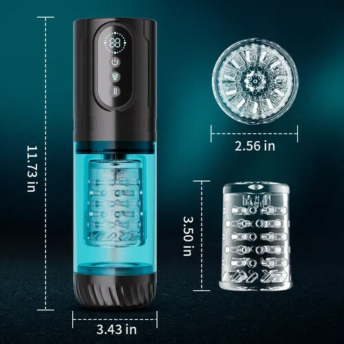Automatic Male Penis Pump with 9 Sucking Thrusting Rotating Modes 3D Realistic Adult Men Sex Toy Machine Blowjob Stroker — image 5