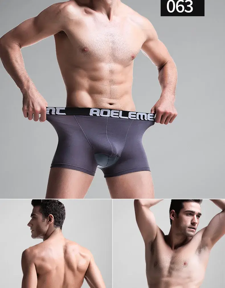 L-5XL Uomini di Grandi Dimensioni Varicocele Biancheria Intima Scrotale Testicolo Supporto Dual Pouch Boxer Cavo Spermatico Proiettile Separazione Mutande — image 5