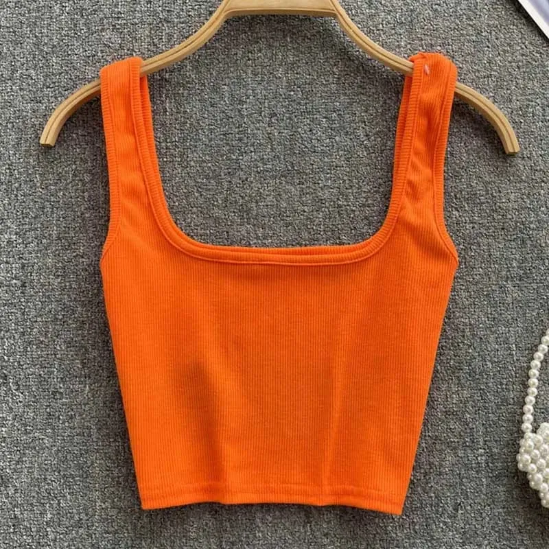Tank Top Women Sexy Backless Y2k Top Slim Fit Bottoming Blouse Solid Crop Top Sleeveless Camis Mujer — image 15