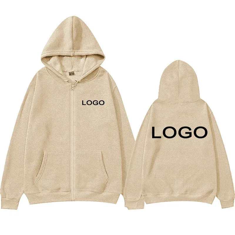 Customized Printed Zipper Hoodies Men Fashion Long Sleeve Zipper Up Sweatshirts Women Casual Personality Hoody Pullover Sudadera — image 9