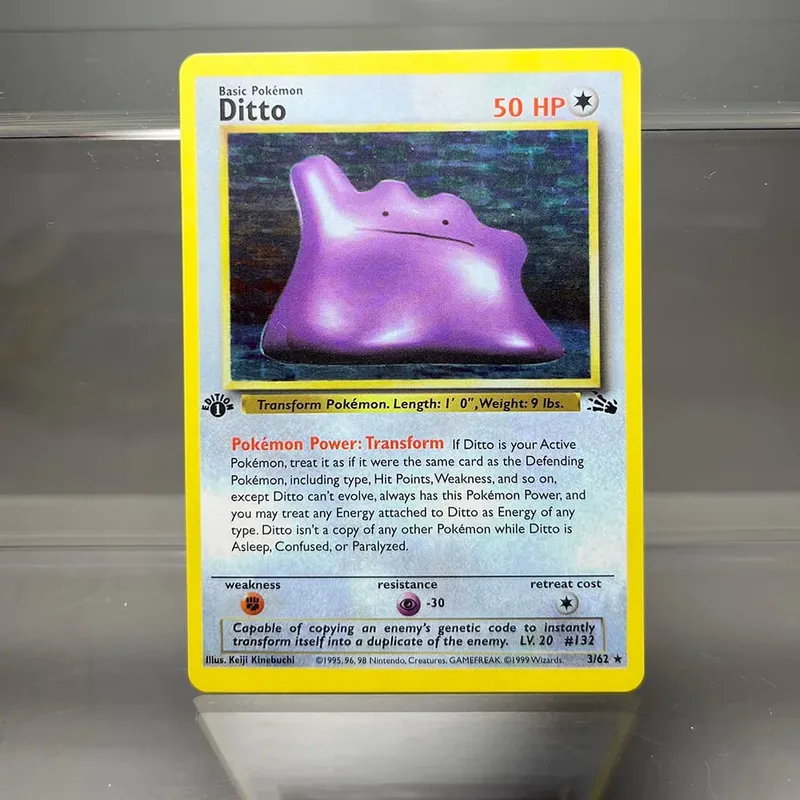 PKM การ์ดเดี่ยว Fossil Gengar Dragonite 1st Edition Kabutops Lapras PTCG Proxy คอลเลกชันการ์ด Battle การ์ดของเล่นของขวัญ — image 3