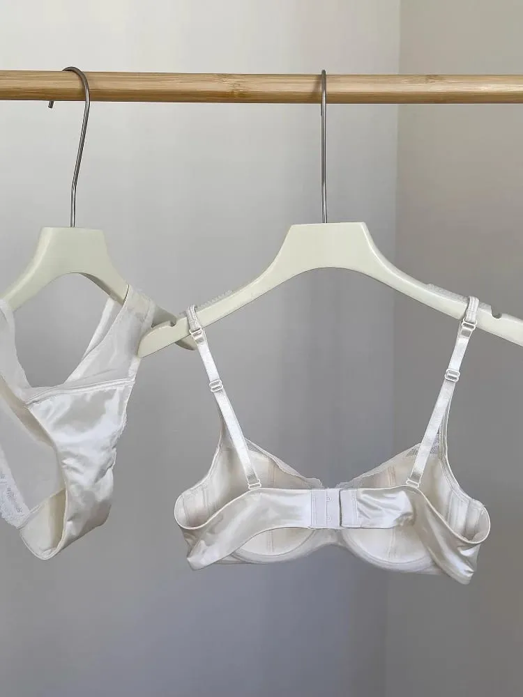 Letní bezešvá krajková sada podprsenky pro malá poprsí Soft drátěná zeštíhlující souprava Bralette & Kalhotky Lehké spodní prádlo Sexy — image 6