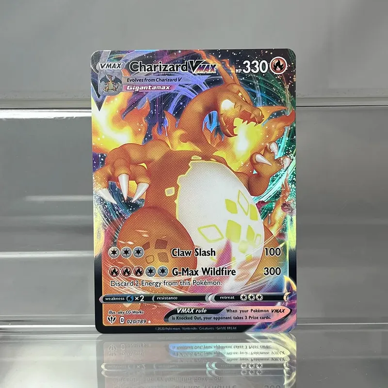 Charizard PTCG Single Collection Card 1. vydání 1996 Vmax Ex Rare Rainbow Card PKM Proxy karty Hračky Dárky — image 40