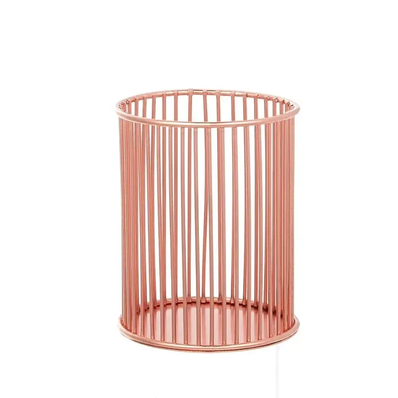 Kosmetika Sminkborstar Förvaringslåda Cylindrisk Etui Förvaring Läppstift Borst Pennhållare Organizer Smidesjärn Penna Förvaring — image 9
