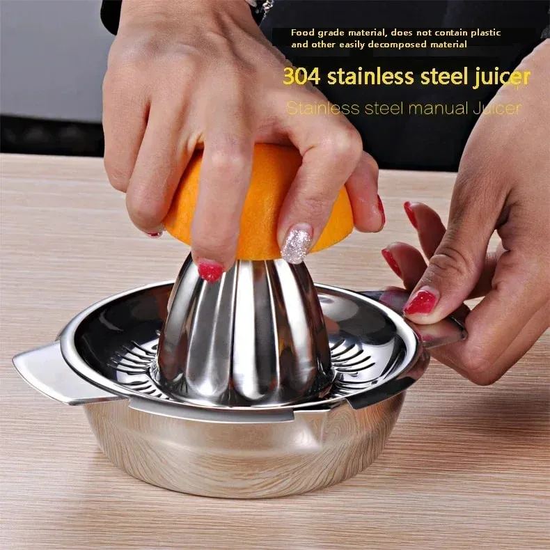 304 สแตนเลสเครื่องคั้นน้ำผลไม้มะนาวบ้านขนาดเล็ก Creative Juicer แบบพกพาเครื่องคั้นน้ำผลไม้ Orange Squeezer — image 8