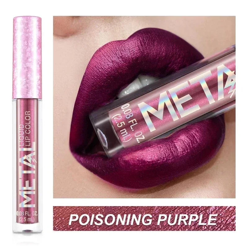 METALLIC Matte Liquid ลิปสติก Waterproof Long Lasting Non-Stick CUP Matte Shimmer Glitter Lip GLOSS ผู้หญิงแต่งหน้า 12 สี — image 16