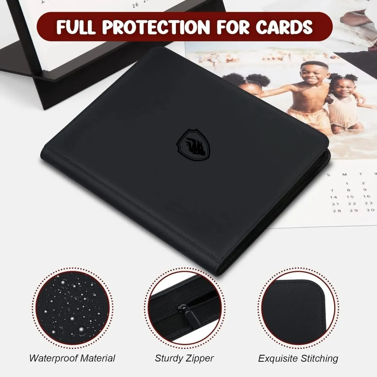 Carpeta de carga superior de 16 bolsillos con capacidad para 640 cargadores superiores: fundas premium para carpetas de carga superior para tarjetas rígidas de 3' x 4'