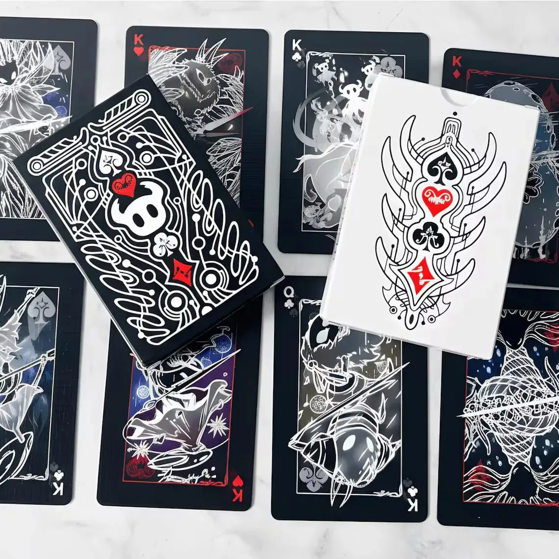 Hollow Knight Standard Poker Card Set Black and White Playing Card Game Card Group Portable Creative Party Game Toys Gift — image 2