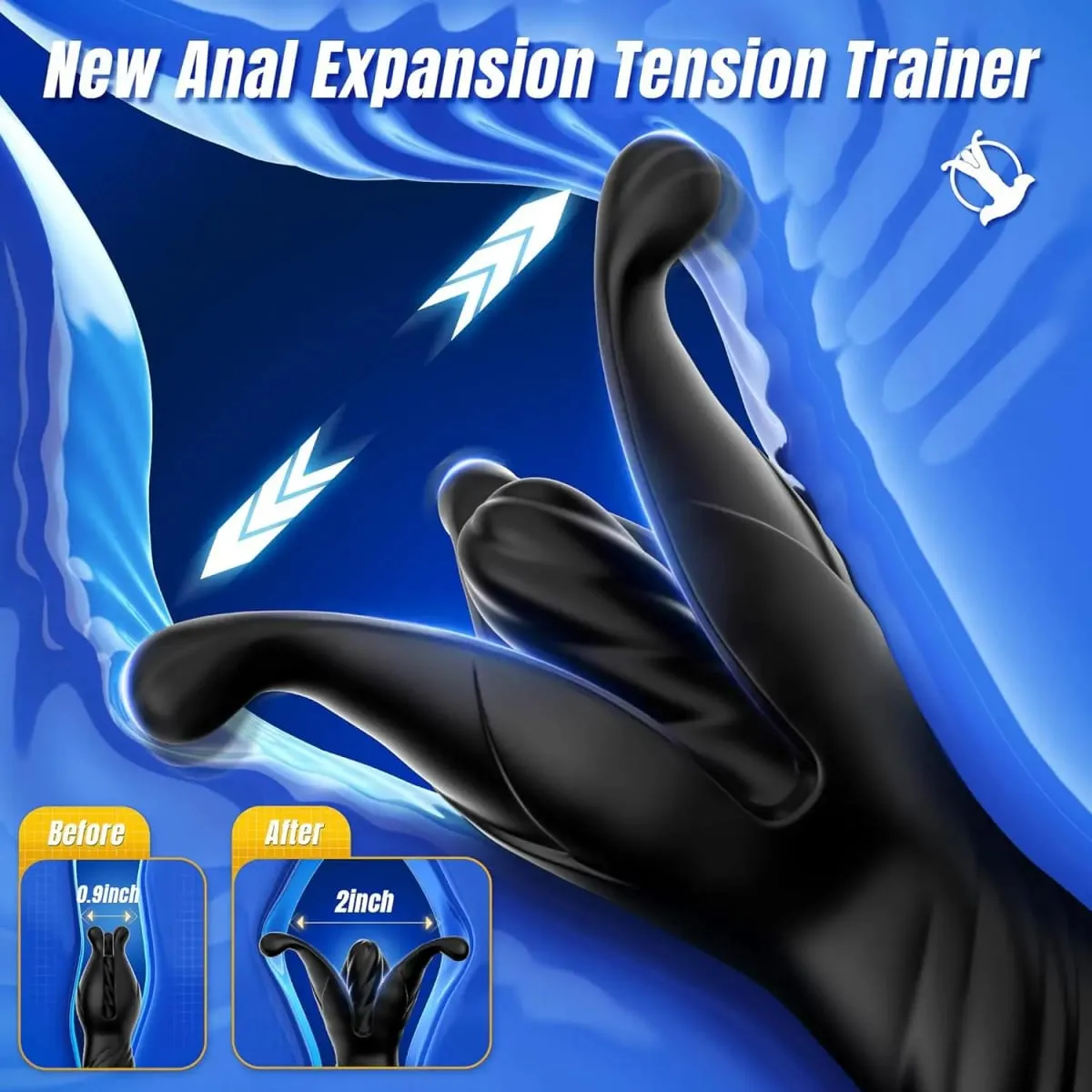 Ferngesteuerter, stoßender Analplug-Vibrator, vibrierender Butt-Plug, männlicher Prostata-Massagegerät, Buttplug, Erwachsene Waren, Sexspielzeug für Männer — image 4