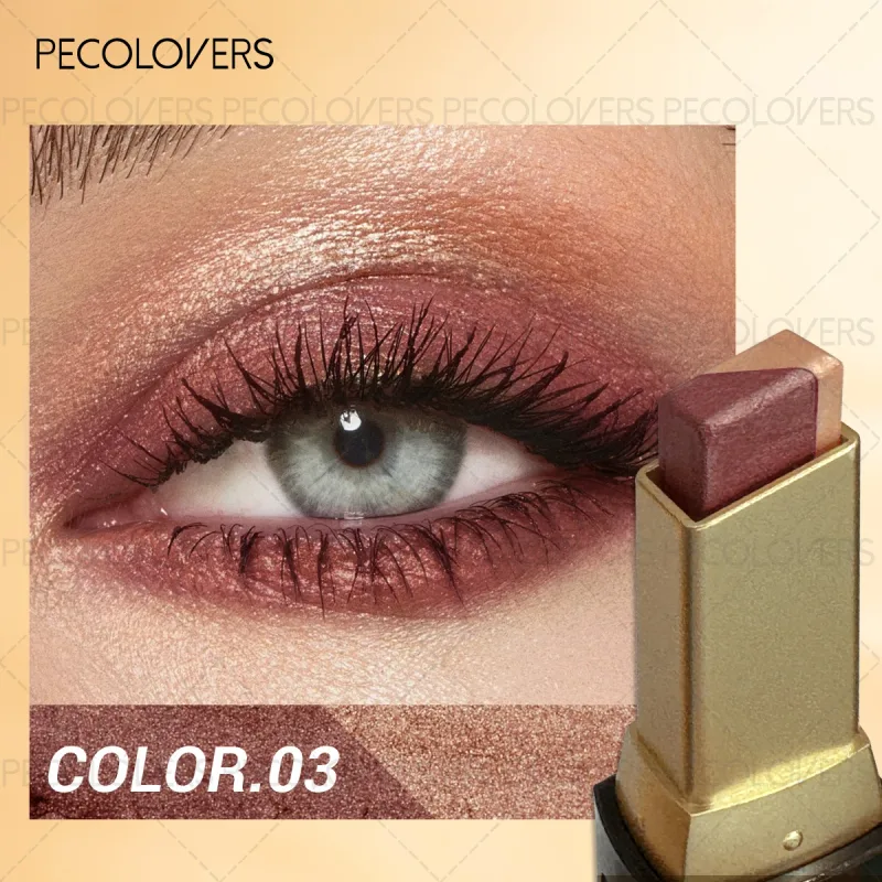 Sombra em bastão de duas cores, iluminador preguiçoso, um toque para definir cosméticos para os olhos de desenvolvimento de alta cor, 1 peça — image 7
