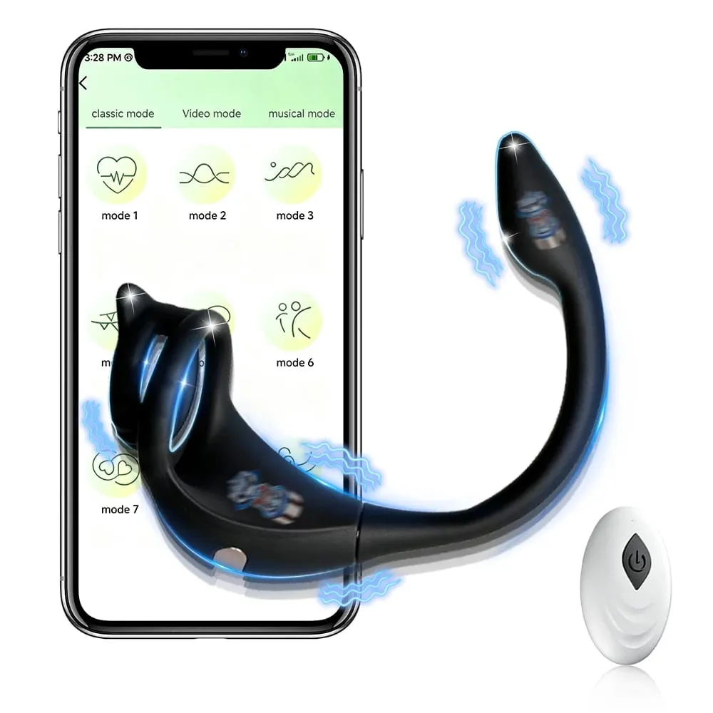 APP Zakar Cincin Zakar Kawalan Jauh Wayarles Lelaki Kawalan Jauh Ejakulasi Lelaki Perangsang Kelewatan Palam Punggung Dubur Mainan Seks Dewasa untuk Lelaki Pasangan — image 1