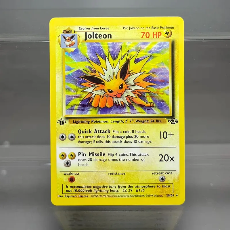 PKM Proxy Cards Jungle Classic 1996 1st Edition Gyarados Magneton Cards Collection PTCG Jolteon Foil Card (NG) — image 3