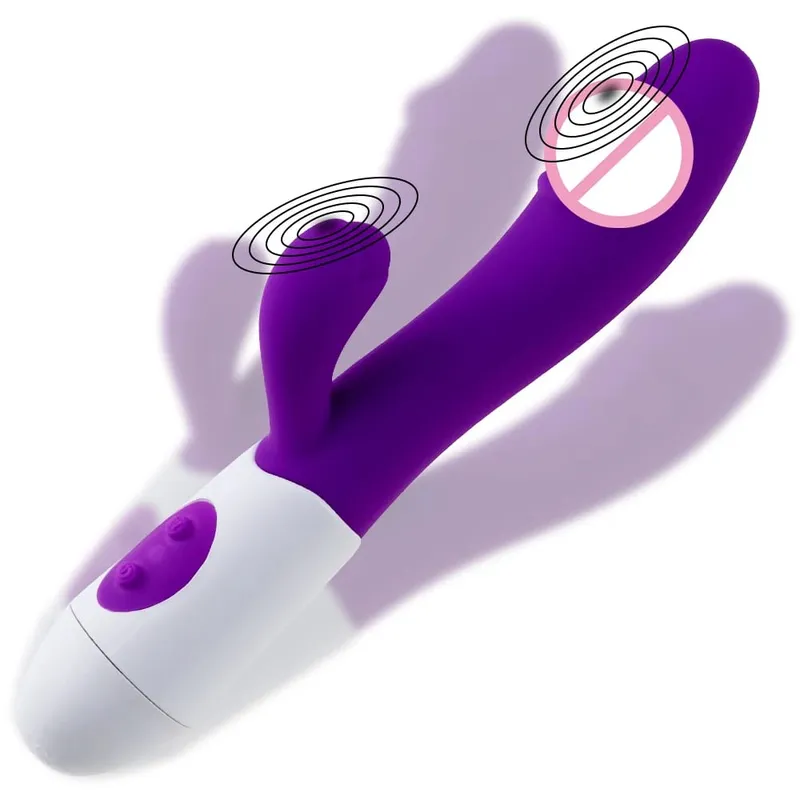 G Spot silikonowy wibrator królik z podwójną wibracją stymulator łechtaczki 10 prędkości zabawka erotyczna dla dorosłych dla kobiet