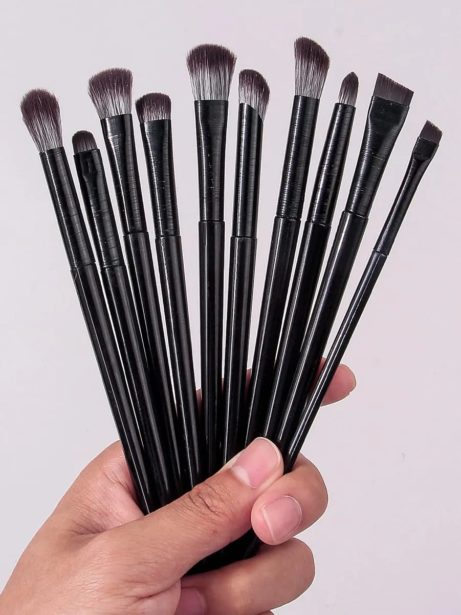 ชุดแปรงแต่งหน้าสำหรับดวงตา 10 ชิ้น: อายแชโดว์อายไลเนอร์ แปรง Aegyo-sal พร้อมกระเป๋าใส่แปรงแต่งหน้าหนัง PU — image 6