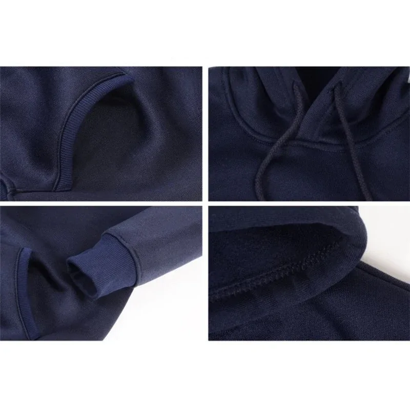 nieuwe heren effen grijze hoodies herfst trui met lange mouwen tops casual zak hoodies unisex buitenste losse sportkleding — image 2