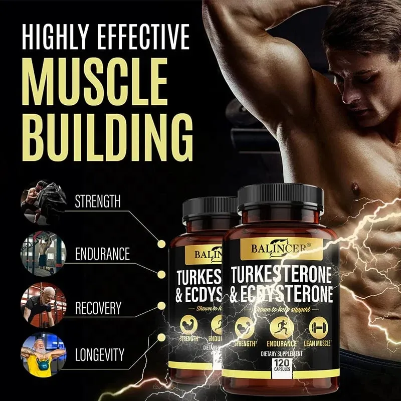 Suplemento de perusterona e ecdisterona - 1000 mg - Melhora a resistência ao exercício suplementação desportiva massa muscular