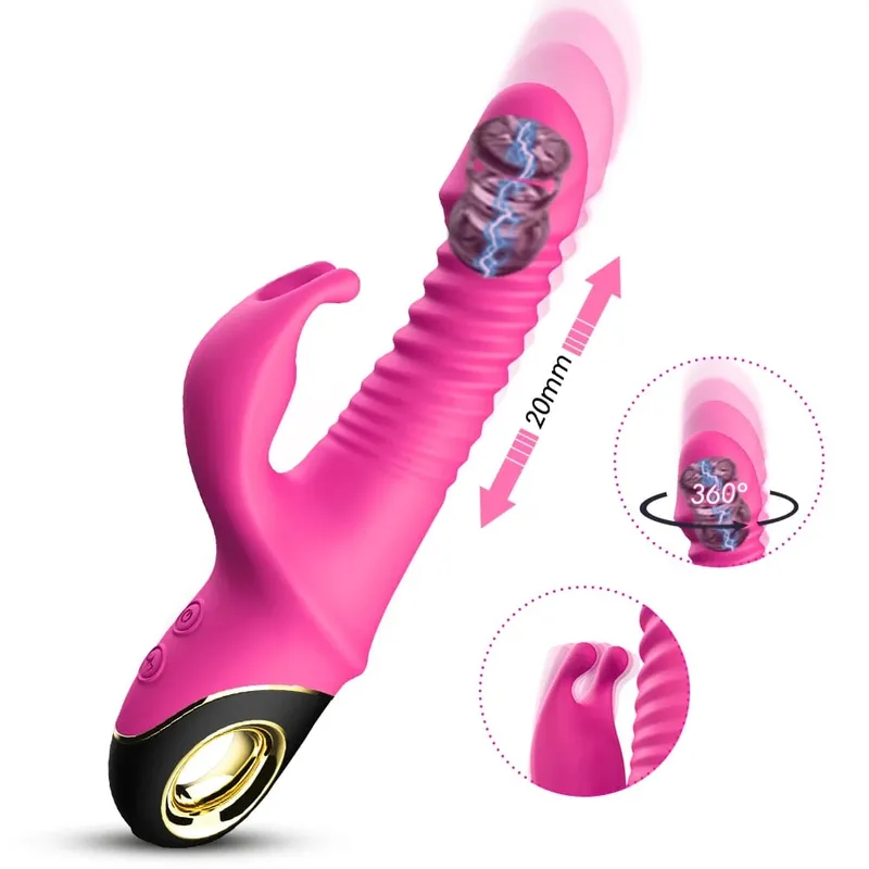 9 โหมดอัตโนมัติ Telescopic Rabbit Vibrator สำหรับผู้หญิง G Spot Clitoral Stimulator หญิง Masturbator ของเล่นสำหรับผู้ใหญ่ — image 7
