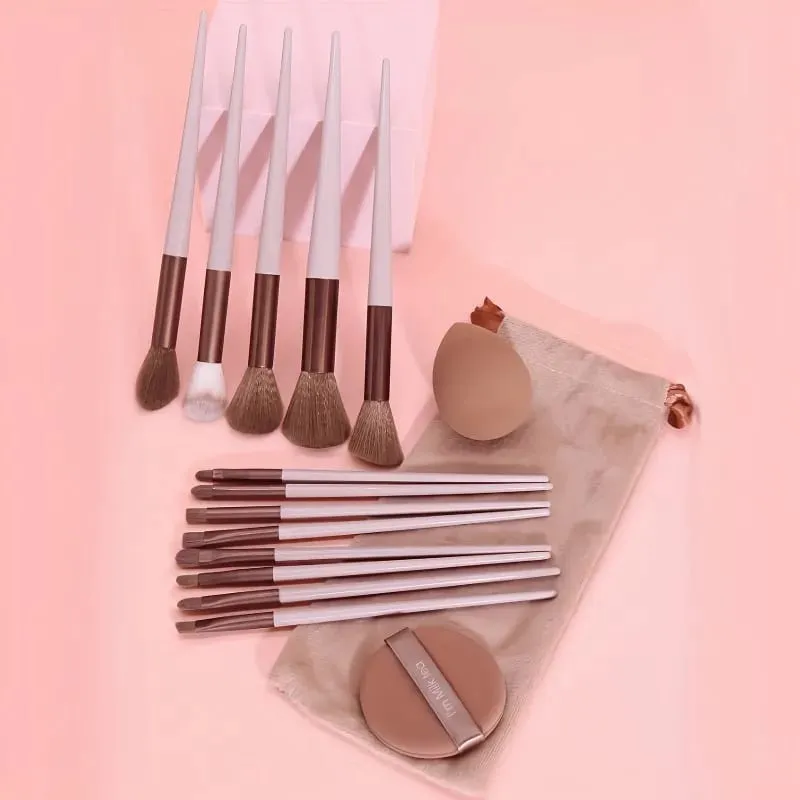 15 pezzi set di pennelli per trucco professionale morbidi capelli sintetici fondotinta in polvere fard ombretto pennelli cosmetici completi Ma — image 5