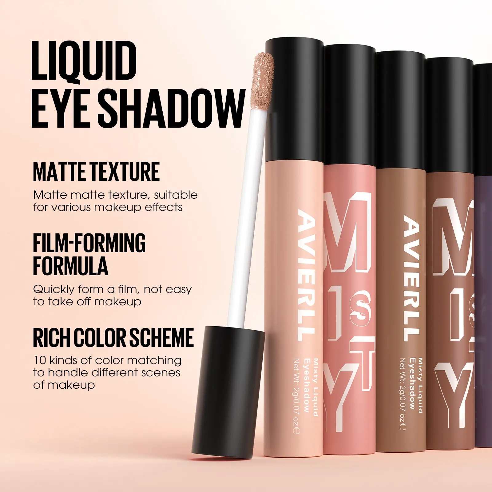 10 Warna Matte Nude Eye Bronzer Pembayang Mata Cecair Kalis Air Mata Tahan Lama Shdaow Kontur Pipi Semulajadi Kosmetik Wanita — image 5
