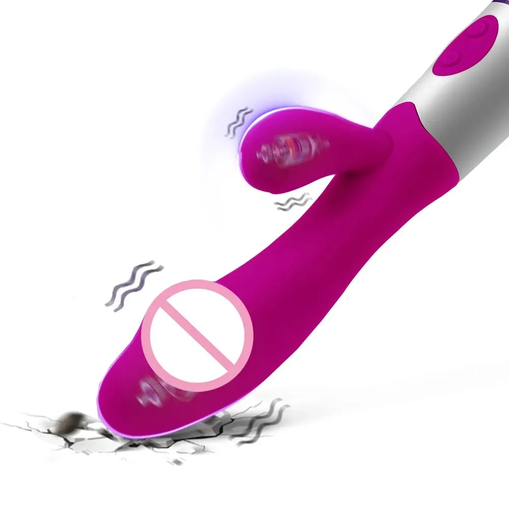 Thực Tế Thỏ Dương Vật Giả Dual Máy Rung Điểm G Âm Vật Kích Thích Máy Massage Rung Mạnh Mẽ Âm Đạo Masturbator Nữ Đồ Chơi Tình Dục — image 1