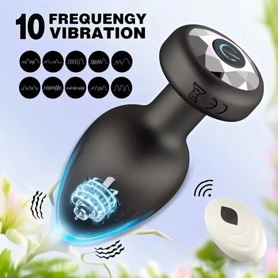 APP Controllo Plug anale Vibratore Masturbatore vaginale femminile Massaggiatore prostatico maschile Butt plug vibrante Giocattoli adulti del sesso per coppie — image 2