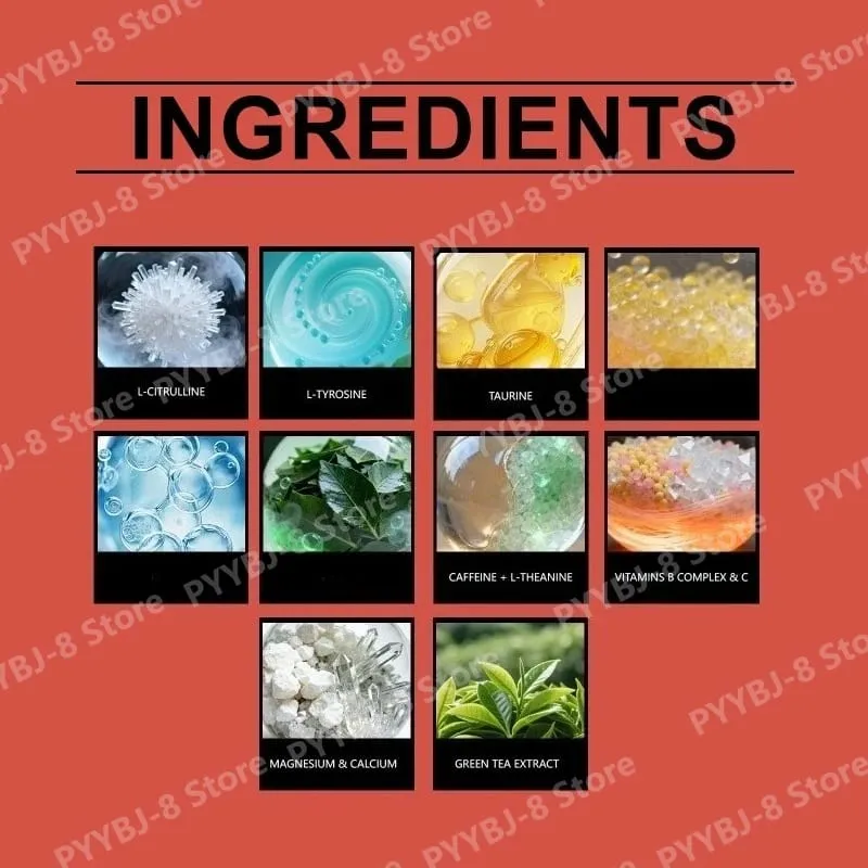 Zero Sugar Watermelon Electrolyte Powder with 90mg Caffeine Amino Acids Minerals Vitamins Provide Energy Replenishment 15 Sticks — image 5