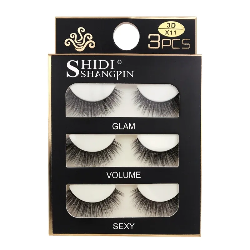 Faux Cils 3 paires de Faux Cils naturels longs en vison 3D, doux, moelleux, vaporeux, faits à la main, outils de maquillage pour les yeux, Maquiagem — image 6