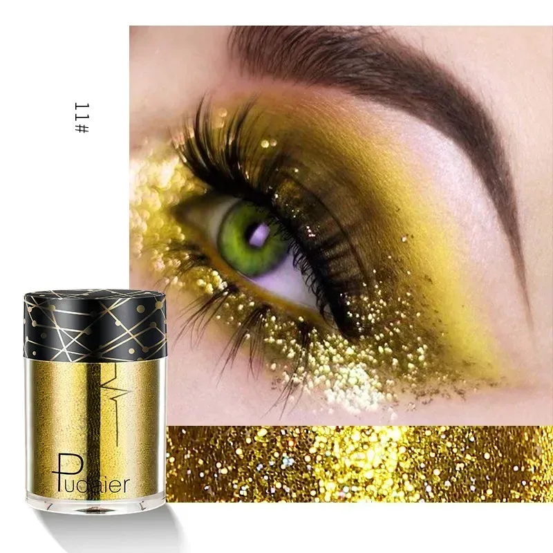 Ny Glitter Øjenskygge Professionel Makeup Monokrom skinnende Øjenskygge Pailletter Universal Party Cosmetic — image 19