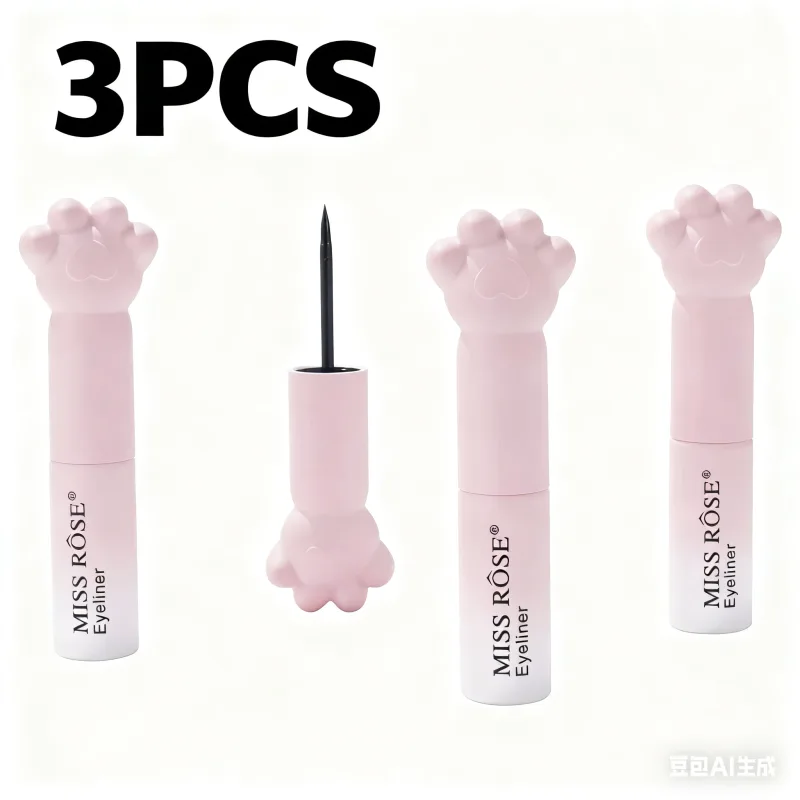สีชมพู Cat PAW Black Liquid Eyeliner ปากกาแห้งเร็วยาวนาน Smudge PROOF แต่งหน้า Holding Premium Eye Liner ปากกา Eye เครื่องสำอาง — image 8