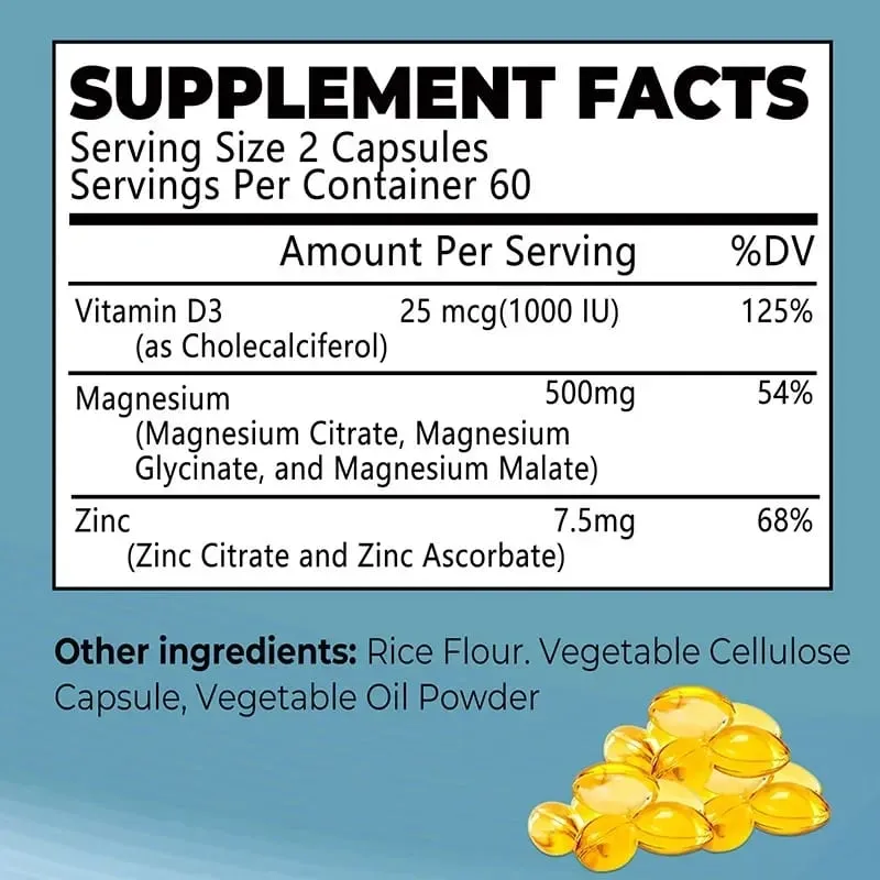 Magnesium Glycinate - Nerves System Improve Mood Nervous Muscles Recovery Heart Health Sleep Quality Support — image 3