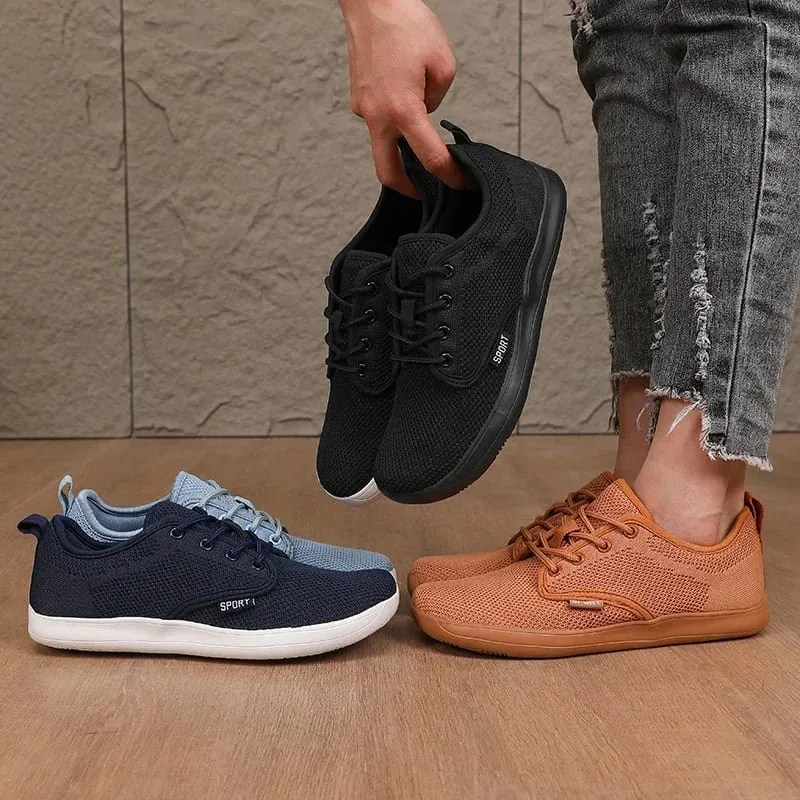 Summer Breathable Women's Flat Shoes Lightweight Mesh Comfortable Walking Shoes Men's Wide Foot Soft Sole Casual Wear Bare Foot — image 6