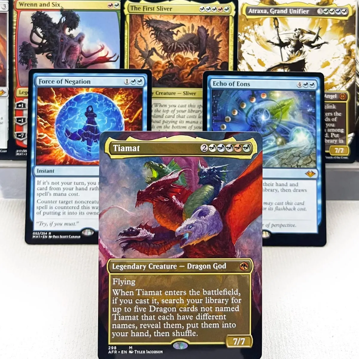 CC1 C19 MH1 FAR M21 HOLO12-Ⅰ02 TCG Proxy Cards Sylvan Library Ugin the Spirit Dragon Force of Negation Elesh Norn — image 1