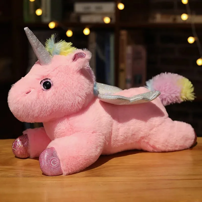 38cm kreativní hračka Světelný polštář Měkký vycpaný plyš svítící Jednorožec Polštář Led Light Hračky Dárek pro děti Děti Dívky — image 12