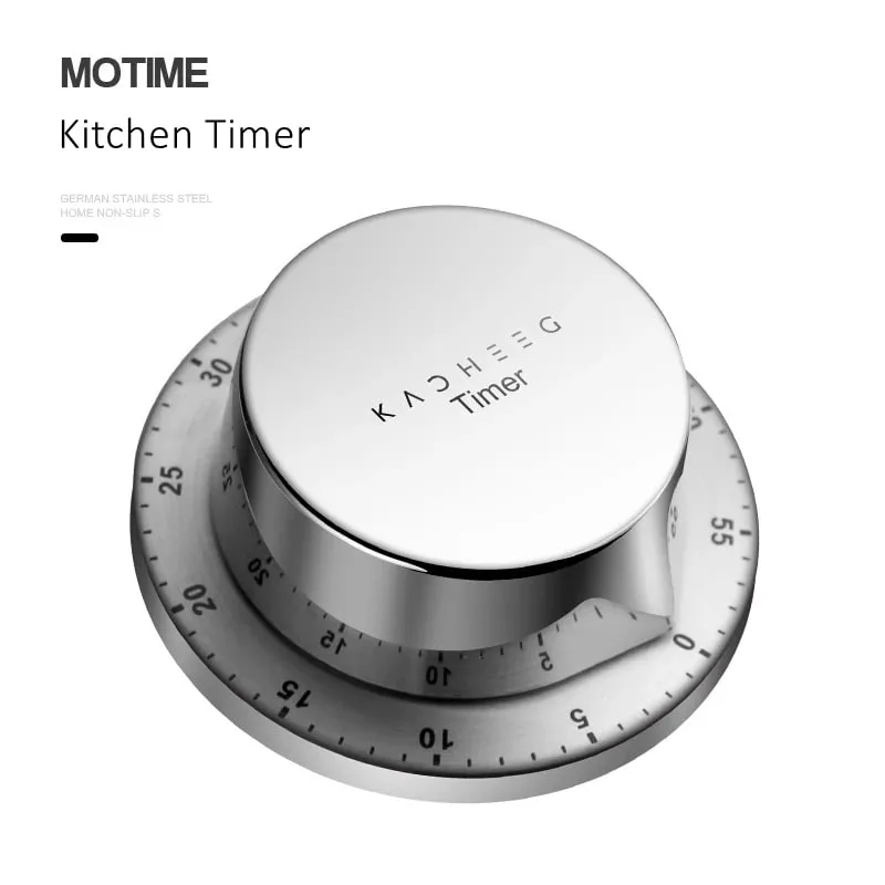 หรูหรา 304 สแตนเลสสตีลจับเวลาครัวแม่เหล็กทำอาหาร Timing เครื่องมือ Textured นาฬิกาจับเวลา Chronograph สำหรับฟิตเนสและการศึกษา