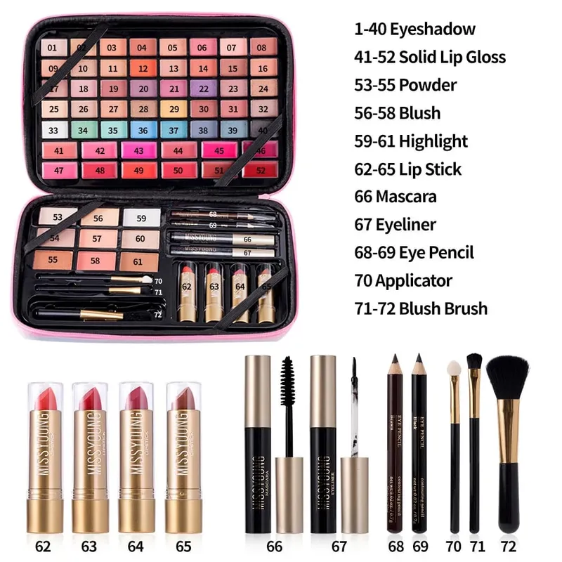 Multifunktionale All-in-One-Make-up-Palette, Rouge, Lidschatten, Lipgloss, Textmarker, Lippenstift, langlebig, tragbar, tägliche Kosmetik — image 3