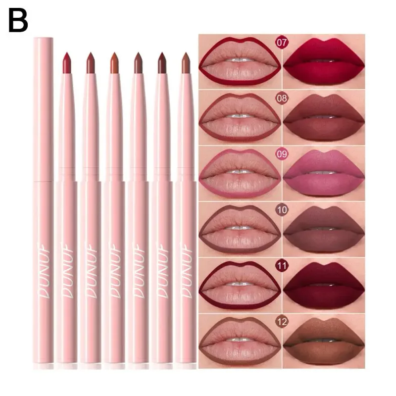6 สี Lip Liner ปากกาชุดกันน้ำกันน้ำง่ายสียาวนานไม่ซีดจางสี Rendering Lip GLOSS ชุดแต่งหน้าความงาม — image 8
