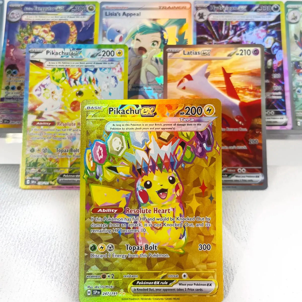 Juego de Base de tarjetas PKM, chispas emergentes, paquete PTCG123 GX, arcoíris holográfico Ex GX, colección poco común, juguetes de batalla, regalos para pasatiempos — image 6