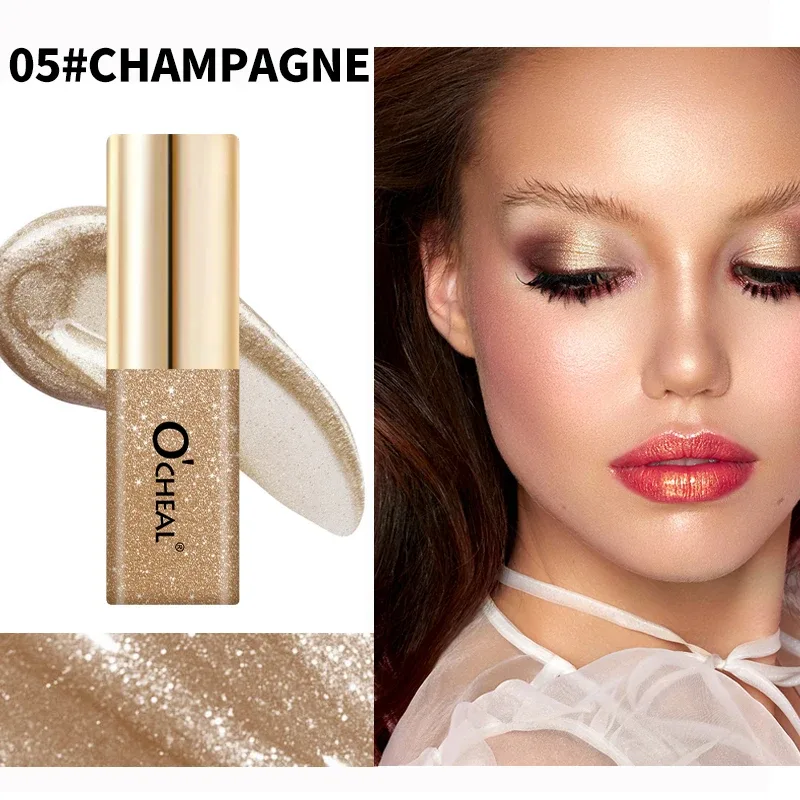 O'cheal líquido sombra de olho pescoço diamantes brilhante à prova dwaterproof água encantador bicho da seda brilho maquiagem dos olhos cosméticos glitter altamente pigmentado — image 11