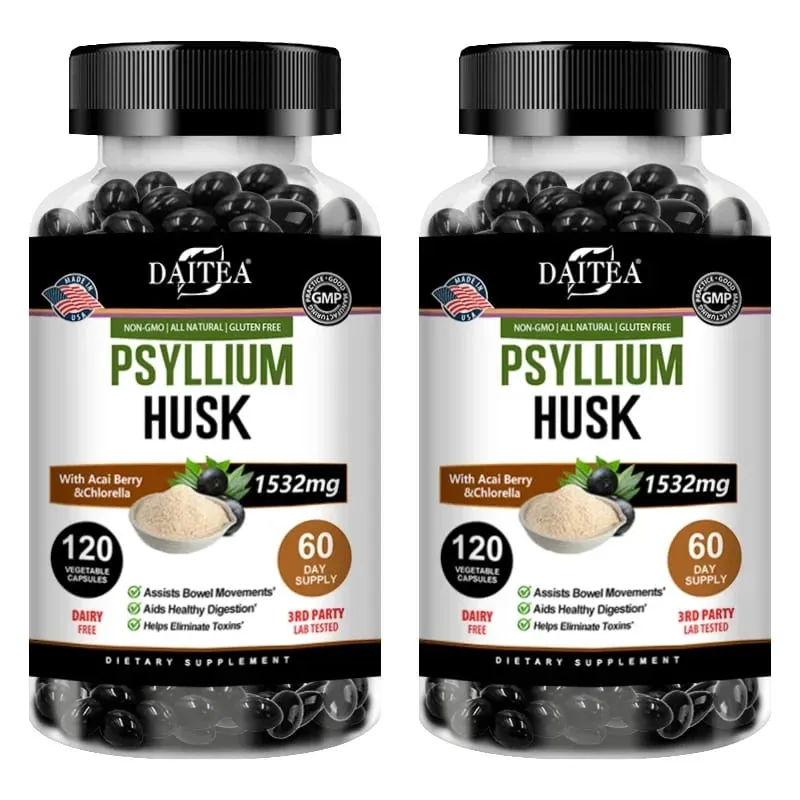Psyllium Kabuğu Kapsülleri - Kabızlığı İyileştirir Metabolizmayı Hızlandırır Besin Sindirimi Yetişkin Erkekler ve Kadınlar için Bağırsak Sağlığı — image 11