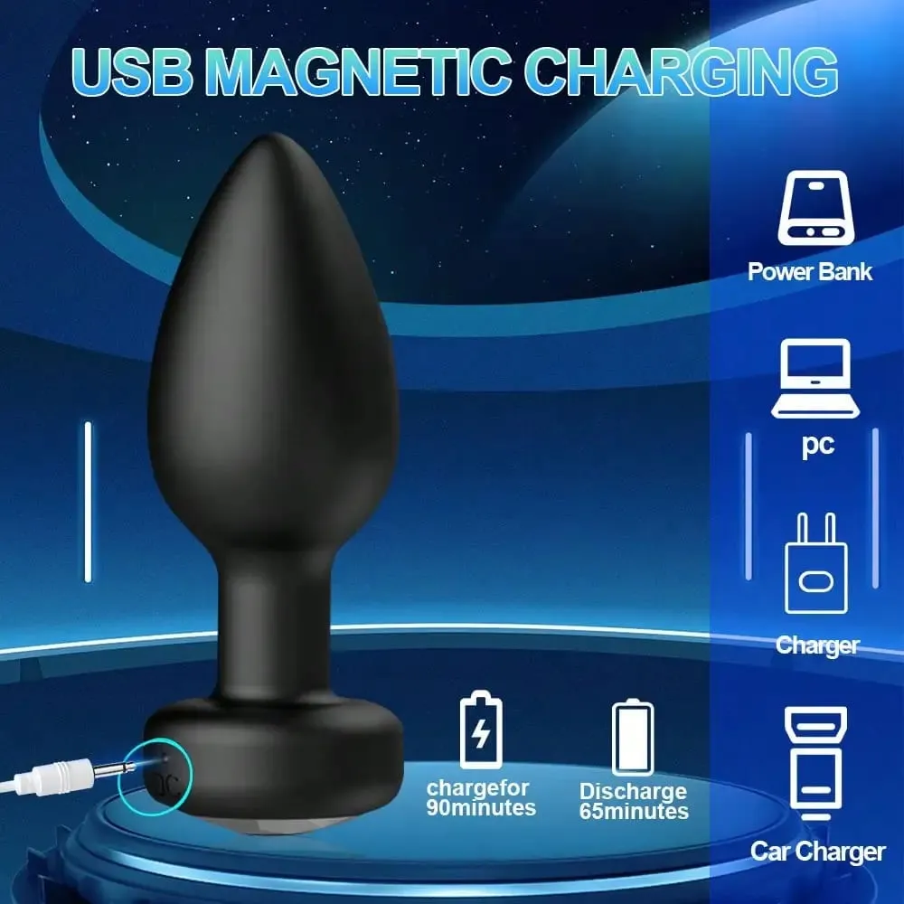 Bluetooth-fjernbetjening Anal Vibrator 10 Modes Butt Plug Mænd Prostata Massager Stimulator Butt Plug Kvinde Onanist Sexlegetøj — image 4