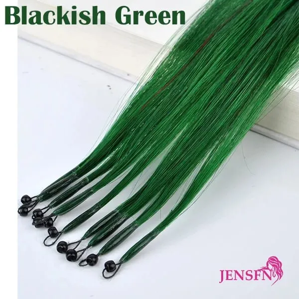 8D Natural Hair Extensions Human Hair 10pcs 0.5g/s Micro Ring 18Inch Micro Link Hair Loop Extension For Women variety of color — image 25