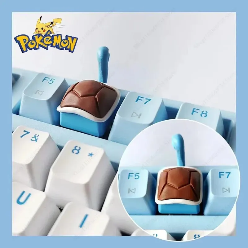 Pokemon Anime Cute Tail Keycaps Pikachu Gengar Eevee Keyboard Cap for Cross Shaft Mechanical Keyboard 3D Resin Keycaps Best Gift — image 8