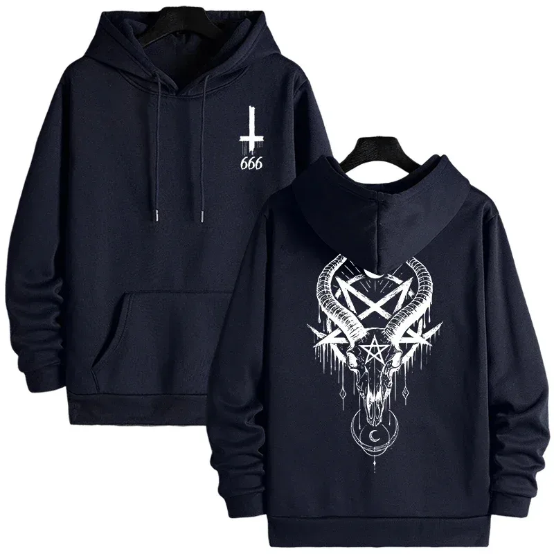 Autumn Winter Male Top Casual Pullover 666 & Inverted Cross Men's Gothic Hoodies Demonic Horror Face Print Sweatshirt Streetwear — image 23